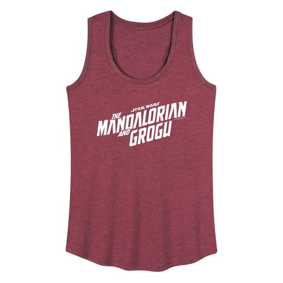 The Mandalorian And Grogu - White Movie Logo - Women's Racerback Graphic Tank