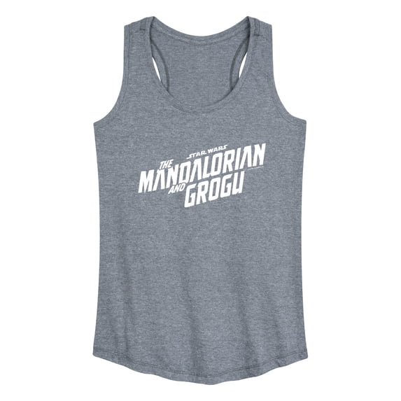 The Mandalorian And Grogu - White Movie Logo - Women's Racerback Graphic Tank