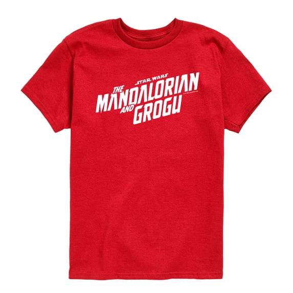 The Mandalorian And Grogu - White Movie Logo - Youth Boys Short Sleeve Graphic T-Shirt