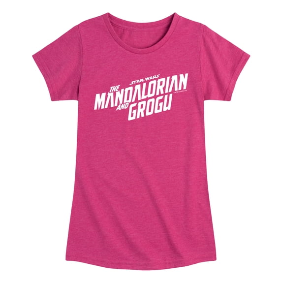 The Mandalorian And Grogu - White Movie Logo - Youth Girls Fitted Short Sleeve T-Shirt
