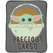 The Mandalorian Baby Yoda Curious Child 46"x60" Kids Throw, 100% Microfiber, Star Wars