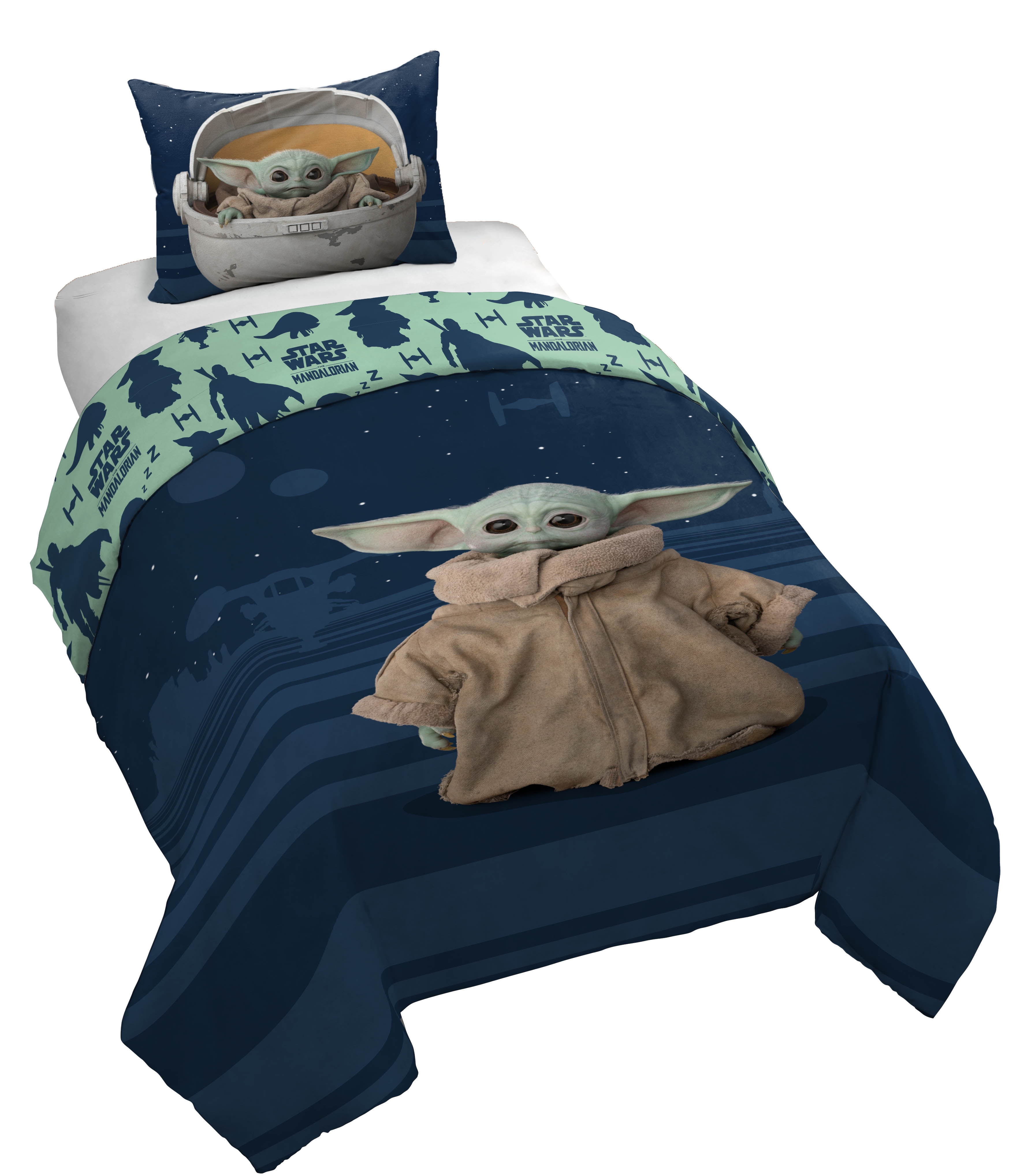 Star Wars Mandalorian Baby Yoda Twin/Full Bedding Set, 2-Piece
