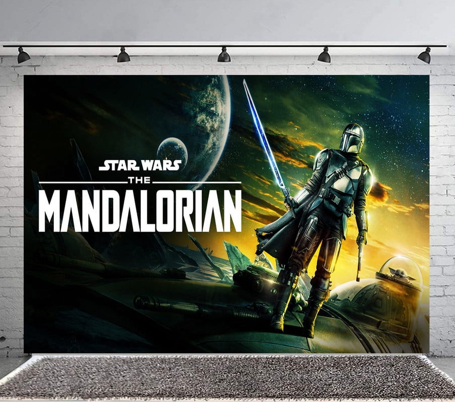 The Mandalorian Backdrop Banner Party Supplies Poster Movie Theme Background for Photography Birthday Decorations