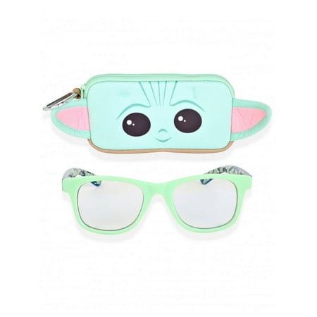 The Mandalorian Blue Light Blocking Glasses For Kids with Zippered Case and Carabiner