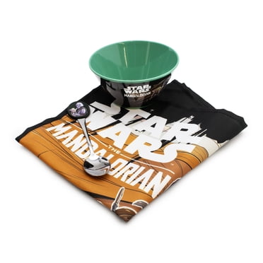 CultureFly Star Wars The Mandalorian Grogu Cereal Bowl Set with Spoon and Napkin 20 fl oz