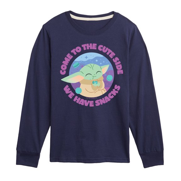 The Mandalorian - Come To The Cute Side - Youth Long Sleeve Graphic T-Shirt