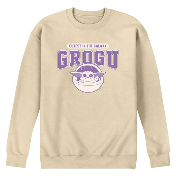 Star Wars - Cute Grogu Collegiate - Men's Crew Fleece Sweatshirt
