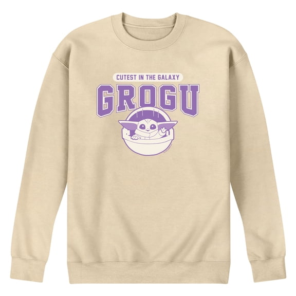 The Mandalorian - Cute Grogu Collegiate - Men's Crew Fleece Sweatshirt