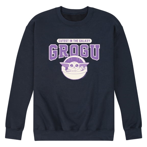 The Mandalorian - Cute Grogu Collegiate - Men's Crew Fleece Sweatshirt