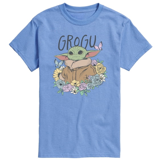 The Mandalorian - Floral Spring Grogu - Men's Short Sleeve Graphic T-Shirt