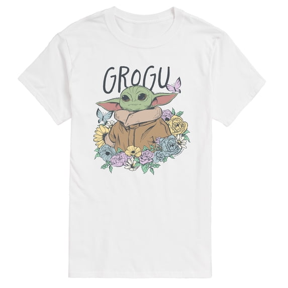 The Mandalorian - Floral Spring Grogu Short Sleeve Graphic T-Shirt