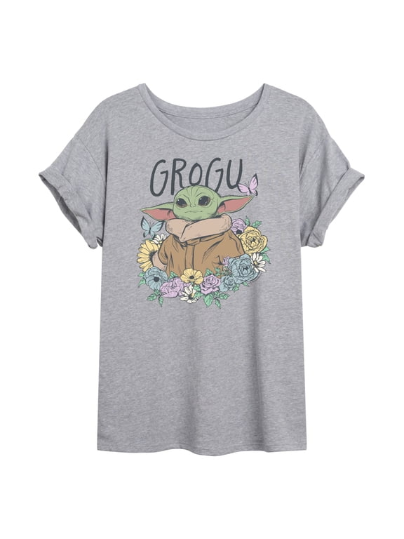 - Floral Spring Grogu Women's Relaxed Fit T-Shirt