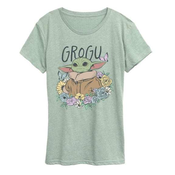 Star Wars - Floral Spring Grogu - Women's Short Sleeve Graphic T-Shirt