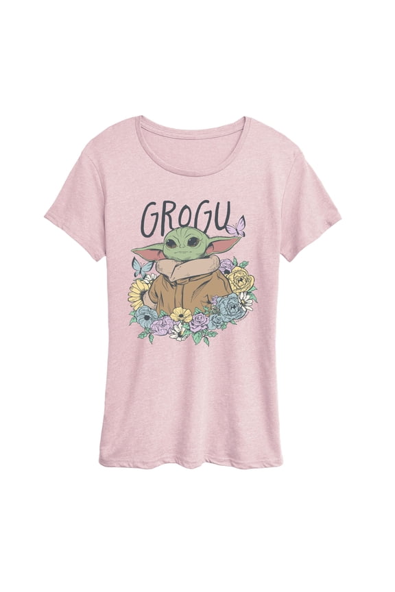 - Floral Spring Grogu - Women's Short Sleeve Graphic T-Shirt