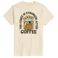 thumbnail image 1 of The Mandalorian - Force Stronger After Coffee - Men's Short Sleeve Graphic T-Shirt, 1 of 4