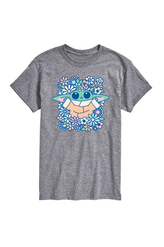 - Grogu Flowers - Men's Short Sleeve Graphic T-Shirt