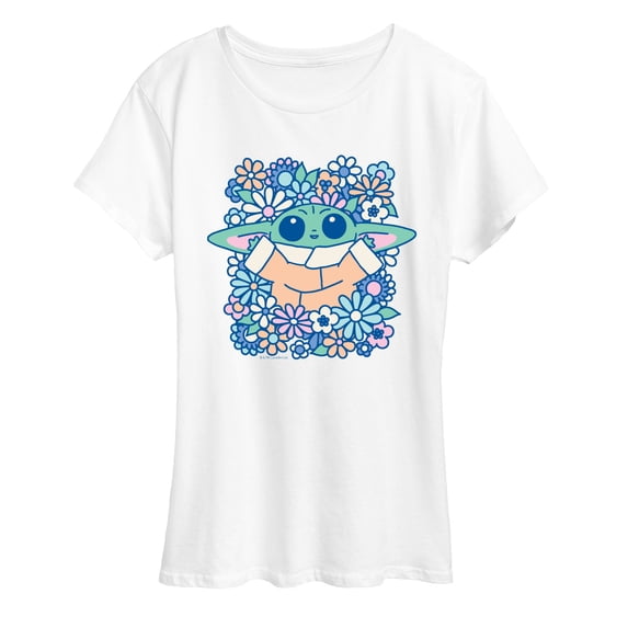 Star Wars - Grogu Flowers - Women's Short Sleeve Graphic T-Shirt
