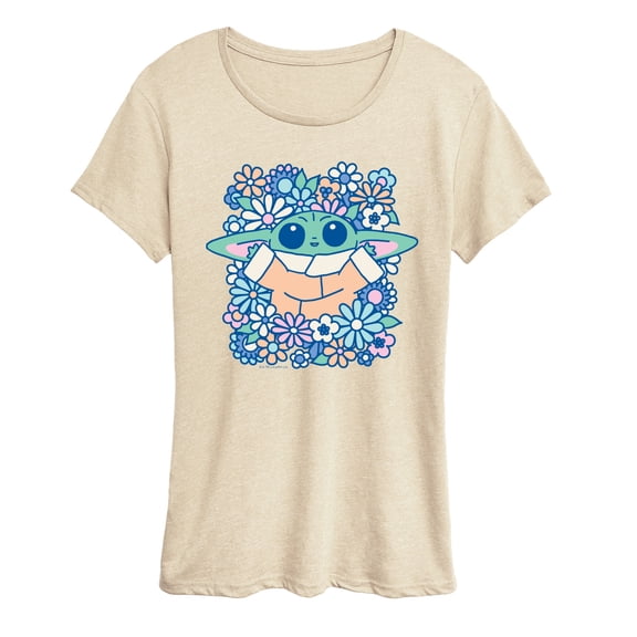 Star Wars - Grogu Flowers - Women's Short Sleeve Graphic T-Shirt