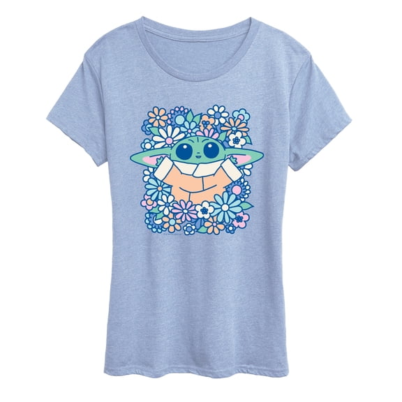 Star Wars - Grogu Flowers - Women's Short Sleeve Graphic T-Shirt