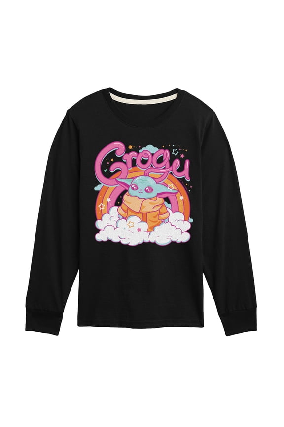 - Grogu Kawaii - Youth Long Sleeve Graphic T-Shirt