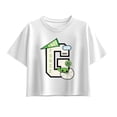 thumbnail image 1 of The Mandalorian - Grogu Letterman  - Youth Girl Short Sleeve Boxy Tee, 1 of 4