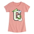 thumbnail image 1 of The Mandalorian - Grogu Letterman - Youth Girls Short Sleeve T-Shirt, 1 of 4