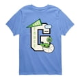 thumbnail image 1 of The Mandalorian - Grogu Letterman Short Sleeve Graphic T-Shirt, 1 of 3