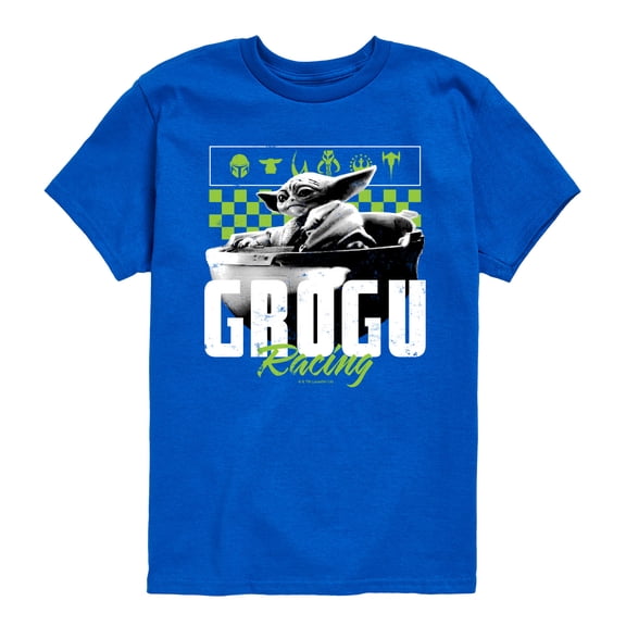 The Mandalorian - Grogu Racing Jersey - Youth Boys Short Sleeve Graphic T-Shirt