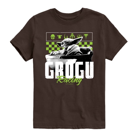 The Mandalorian - Grogu Racing Jersey - Youth Boys Short Sleeve Graphic T-Shirt