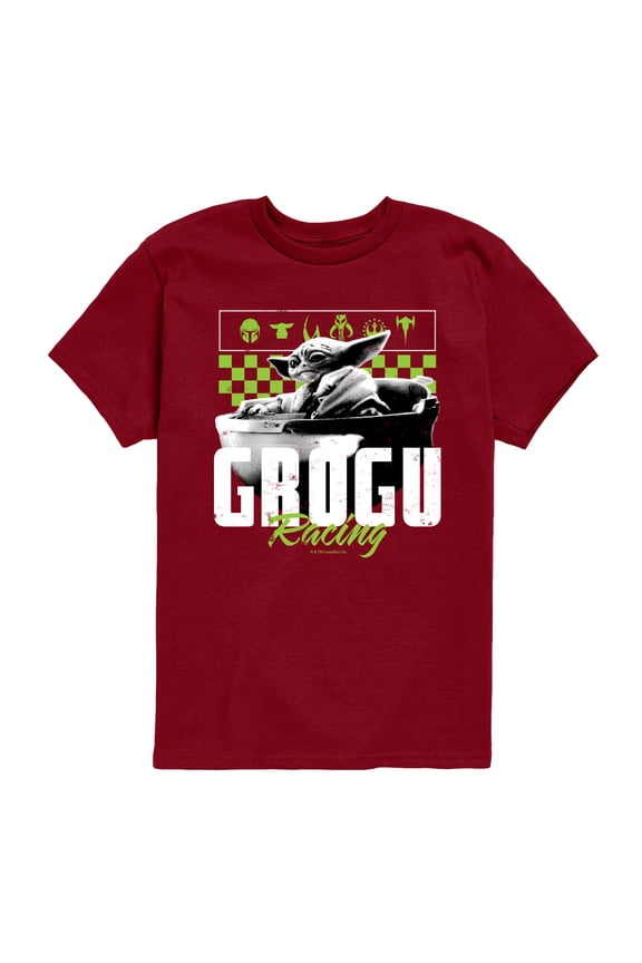 - Grogu Racing Jersey - Youth Boys Short Sleeve Graphic T-Shirt