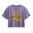 thumbnail image 1 of The Mandalorian - Im With Mando  - Youth Girl Short Sleeve Boxy Tee, 1 of 4