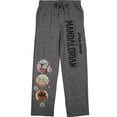 thumbnail image 1 of The Mandalorian Logo and Characters Men's Charcoal Heather Drawstring Sleep Pants-Large, 1 of 5