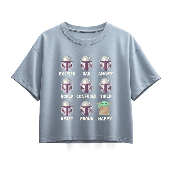 Star Wars - Mandalorian Moods - Youth Girls Boxy T-Shirt