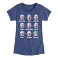 thumbnail image 1 of Star Wars - Mandalorian Moods - Youth Girls Fitted Short Sleeve T-Shirt, 1 of 5