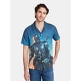 thumbnail image 1 of The Mandalorian Men's and Big Men's Mando Landscape Graphic Button-Up Shirt, Sizes S-3XL, 1 of 5