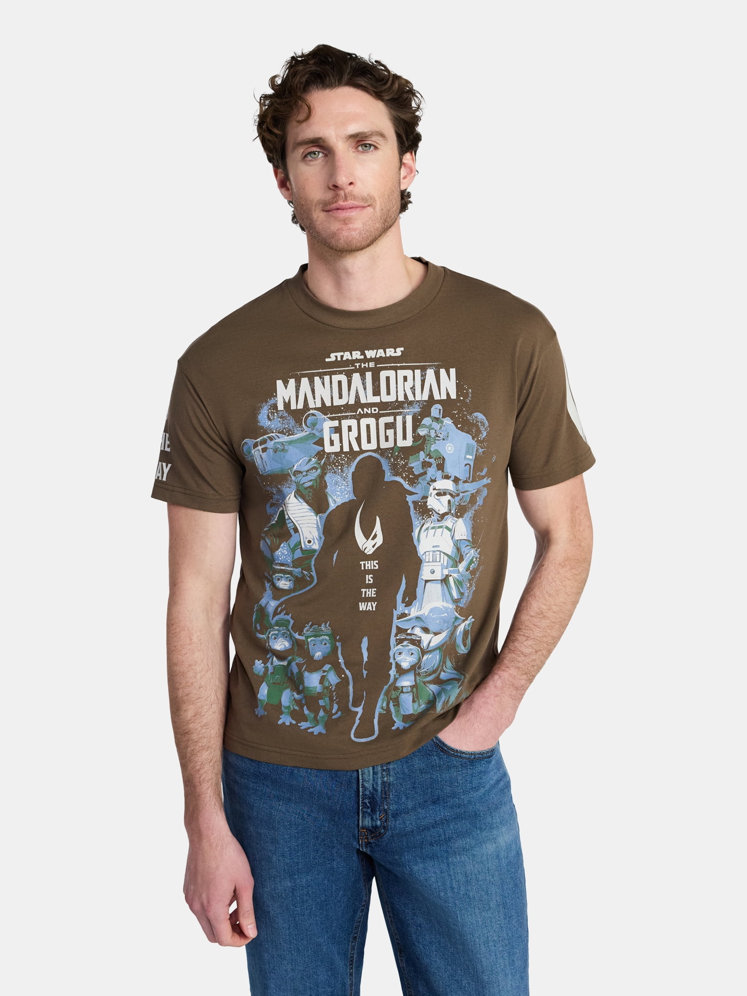 The Mandalorian Men's and Big Men's Mando Poster Graphic Tee with Short Sleeves, Sizes S-3XL