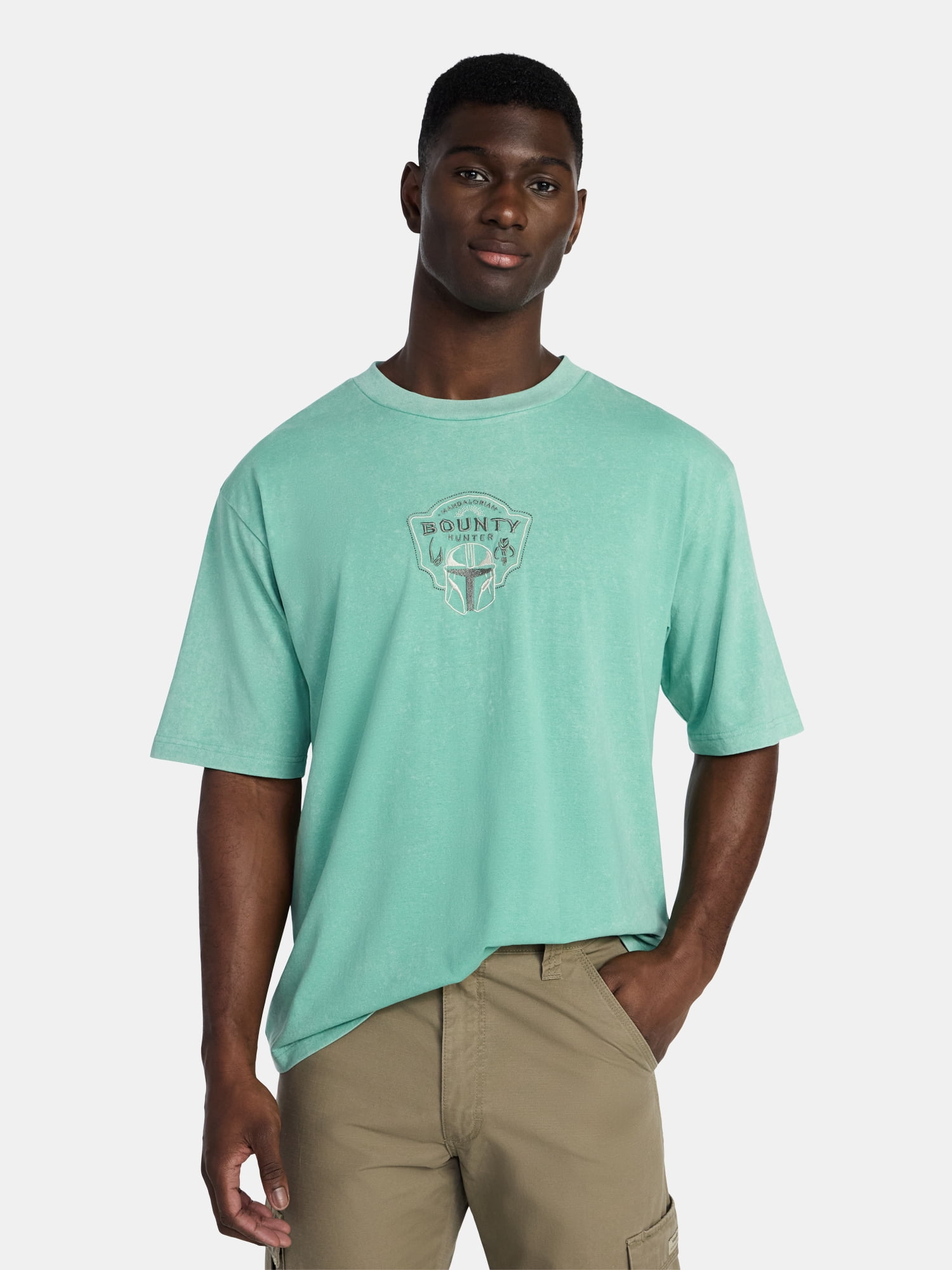 The Mandalorian Men's and Big Men's Front Back Graphic Tee with Short Sleeves, Sizes S-3XL