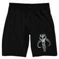thumbnail image 1 of The Mandalorian Mythosaur Skull Men's Black Sleep Pajama Shorts-Large, 1 of 5