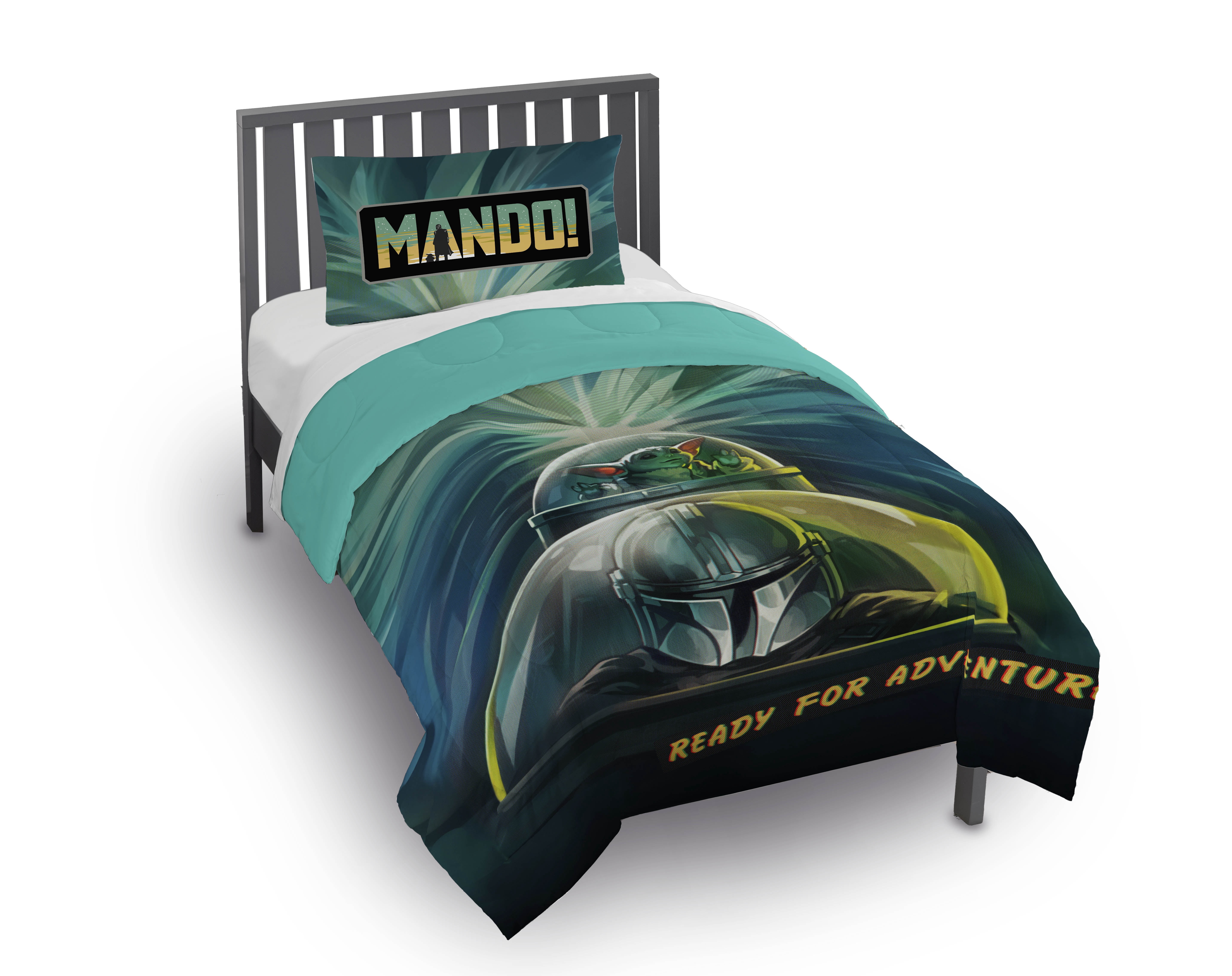 Star Wars Mandalorian Starfighter Kids 2Piece TwinFull Rev