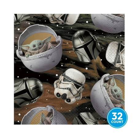 The Mandalorian The Child Baby Yoda Paper Luncheon Napkins, 6.5in, 32ct