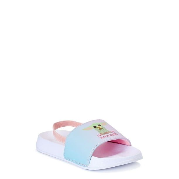 The Mandalorian Toddler Girls' Ombre Slide Sandals - Walmart.com