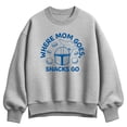 thumbnail image 1 of The Mandalorian - Where Mom Goes Snacks Go - Women's Oversized Fleece Crew Sweatshirt, 1 of 2