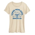 thumbnail image 1 of Star Wars - Where Mom Goes Snacks - Women's Short Sleeve Graphic T-Shirt, 1 of 4