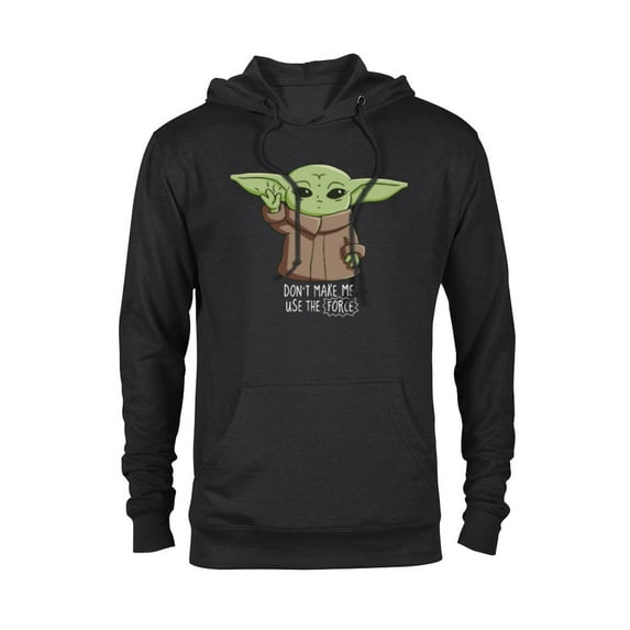 The Mandalorian the Child Don't Make Me Use The Force - Pullover Hoodie for Adults - Customized-Black
