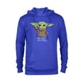 thumbnail image 1 of The Mandalorian the Child Don't Make Me Use The Force - Pullover Hoodie for Adults - Customized-Royal Heather, 1 of 5