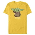 thumbnail image 1 of The Mandalorian the Child Don't Make Me Use The Force - Short Sleeve Blended T-Shirt for Adults - Customized-Yellow, 1 of 5