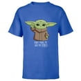 thumbnail image 1 of The Mandalorian the Child Don't Make Me Use The Force - Short Sleeve T-Shirt for Kids - Customized-Royal, 1 of 5