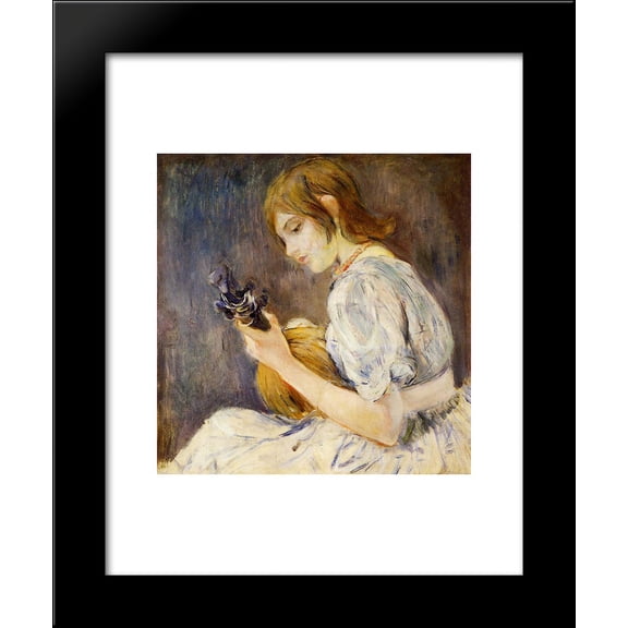 The Mandolin 20x24 Framed Art Print by Morisot, Berthe