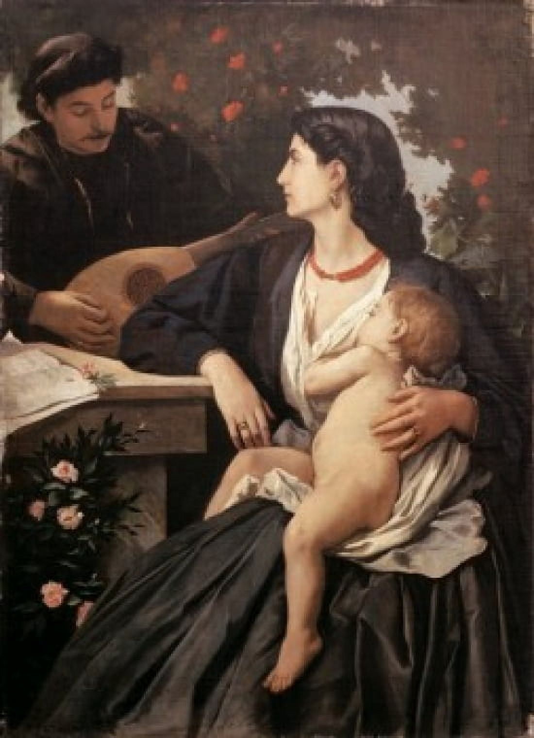 The Mandolin Player Anselm Friedrich Feuerbach (1829-1880 German) Canvas Art - Friedrich Feuerbach (18 x 24)