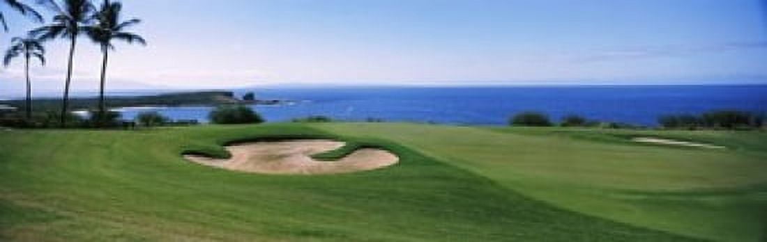 The Manele Golf course Lanai City Hawaii USA Canvas Art - Panoramic Images (36 x 12)